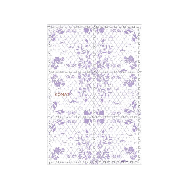Purple Spring Ivy Non-Toxic EVA Puzzle Flooring Tiles