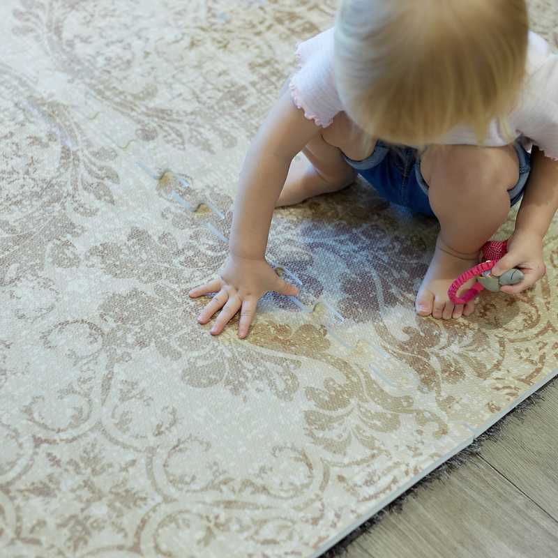 Old-Fashioned Brown Rug-Like Toxic Free Interlocking EVA Foam Floor Mat