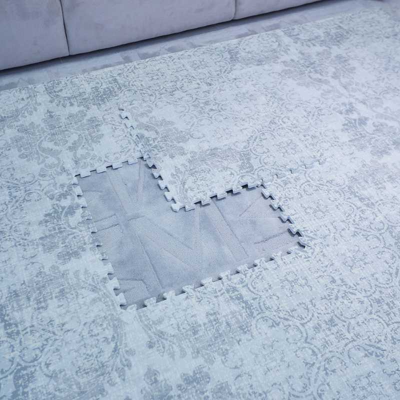 Classic Gray Rug Custom Design EVA Floor Mat Manufacturer For Mordern Interior Décor