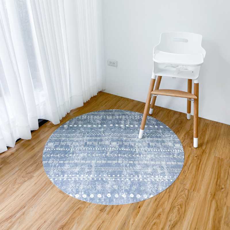 Tribal Design Bio-Degradable High Chair Leather Round Mat