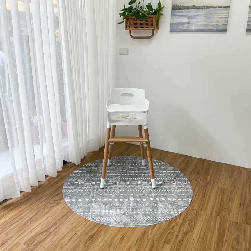Tribal Design Bio-Degradable High Chair Leather Round Mat