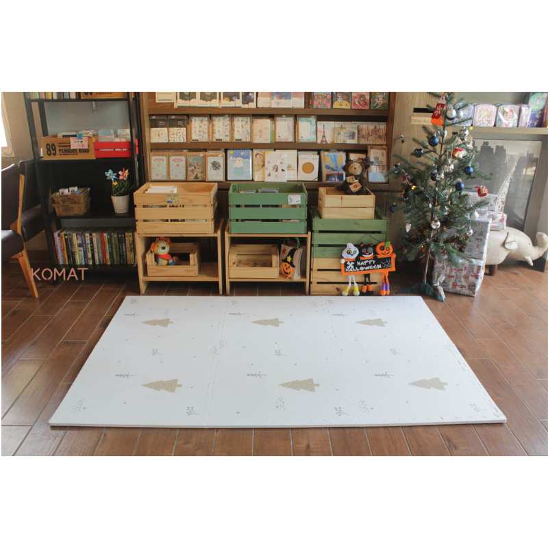 Winter Christmas Tree Design EVA Interlocking Play Mats for Baby