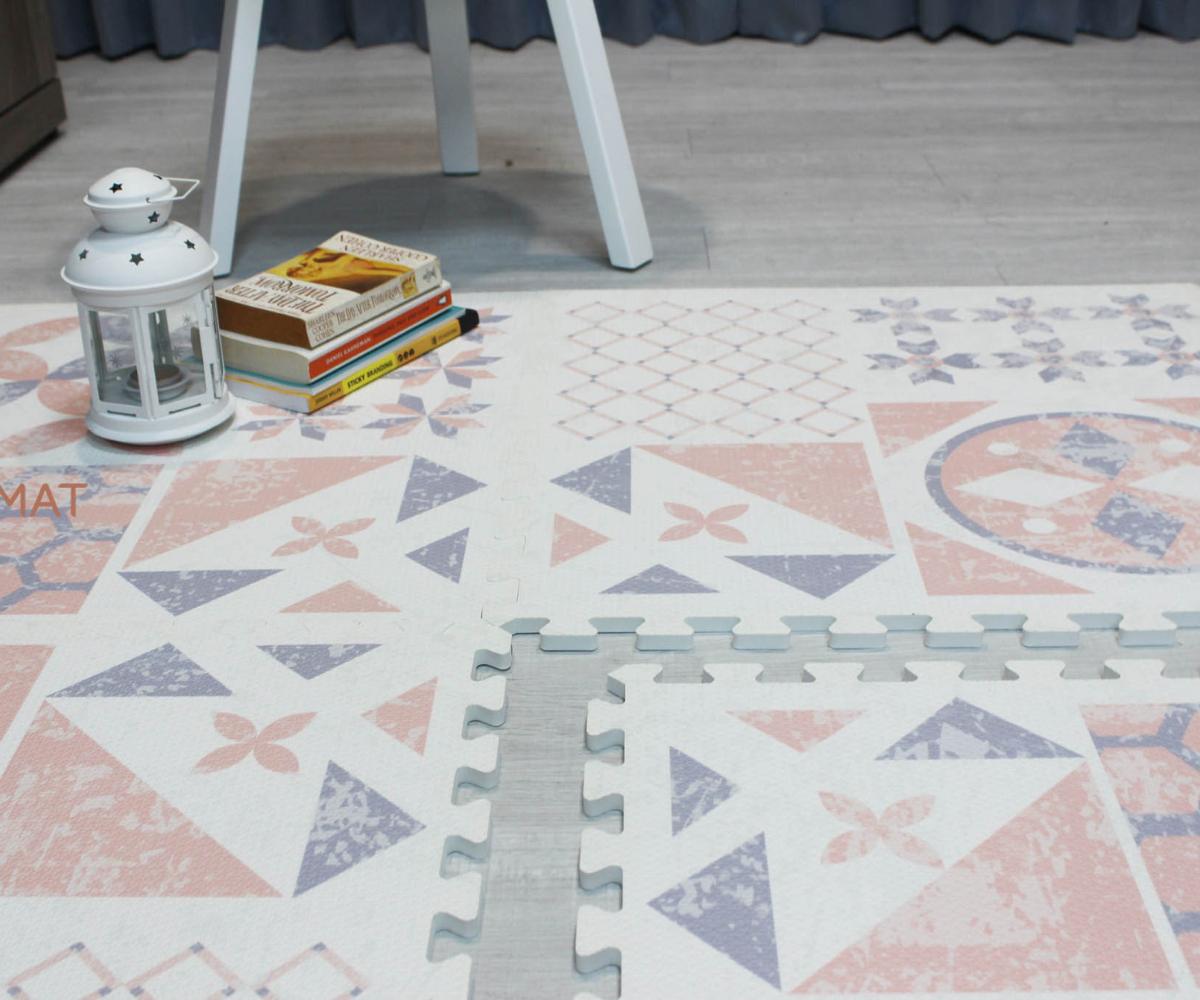 Moroccan Geometric Pattern Non-Toxic EVA Foam Puzzle Floor Mat