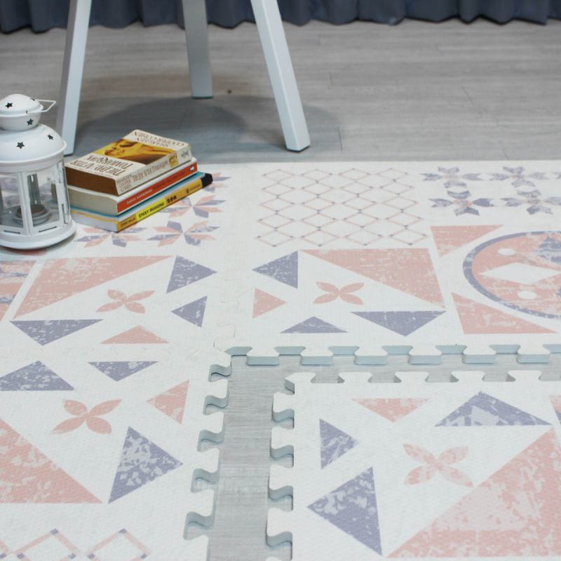 Moroccan Geometric Pattern Non-Toxic EVA Foam Puzzle Floor Mat