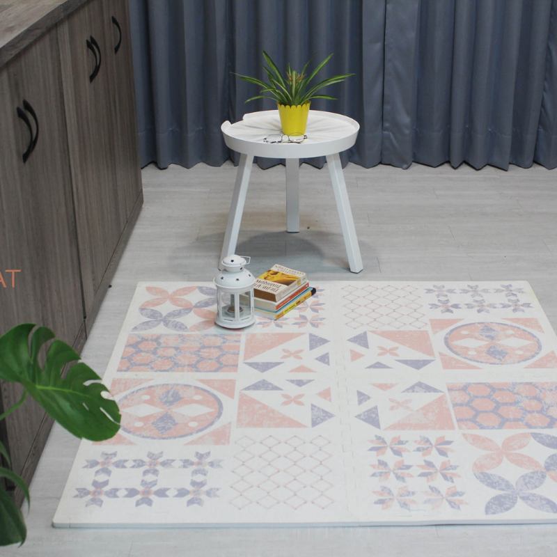 Moroccan Geometric Pattern Non-Toxic EVA Foam Puzzle Floor Mat