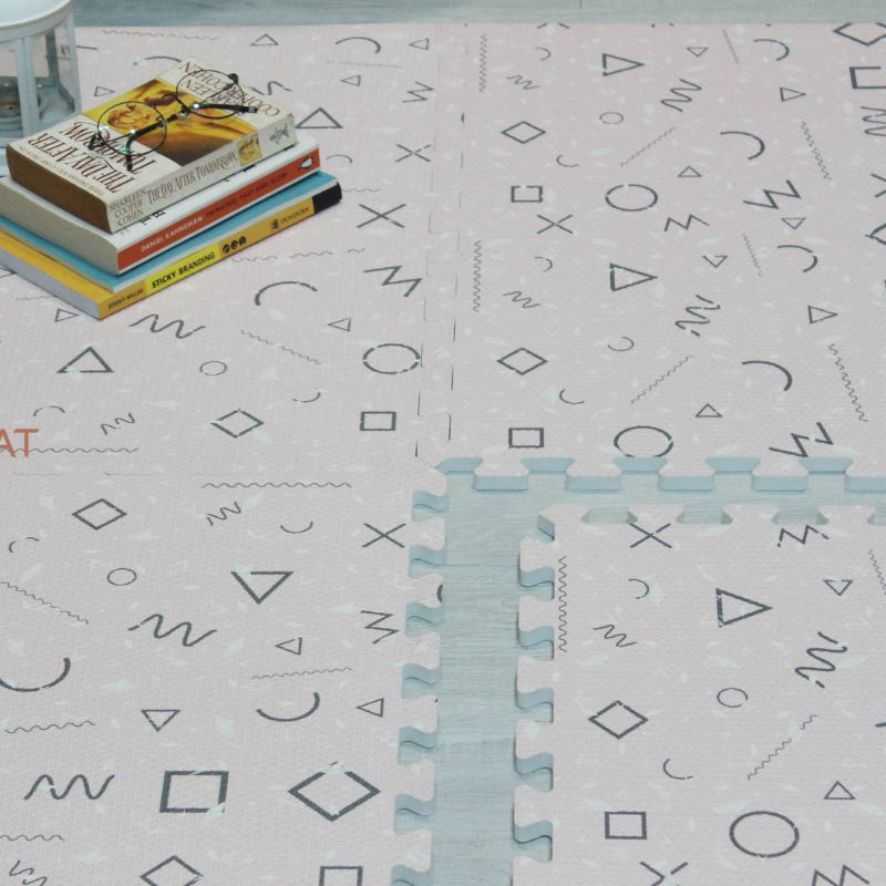 Memphis Scandinavian Pattern Design Printing Foam Puzzle Mat For Babies