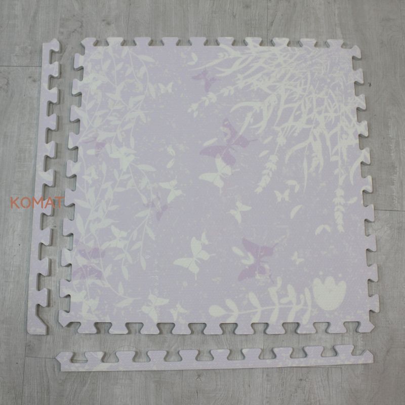 Elagent Lavender Rug Look EVA Soft Floor Tile For Babies