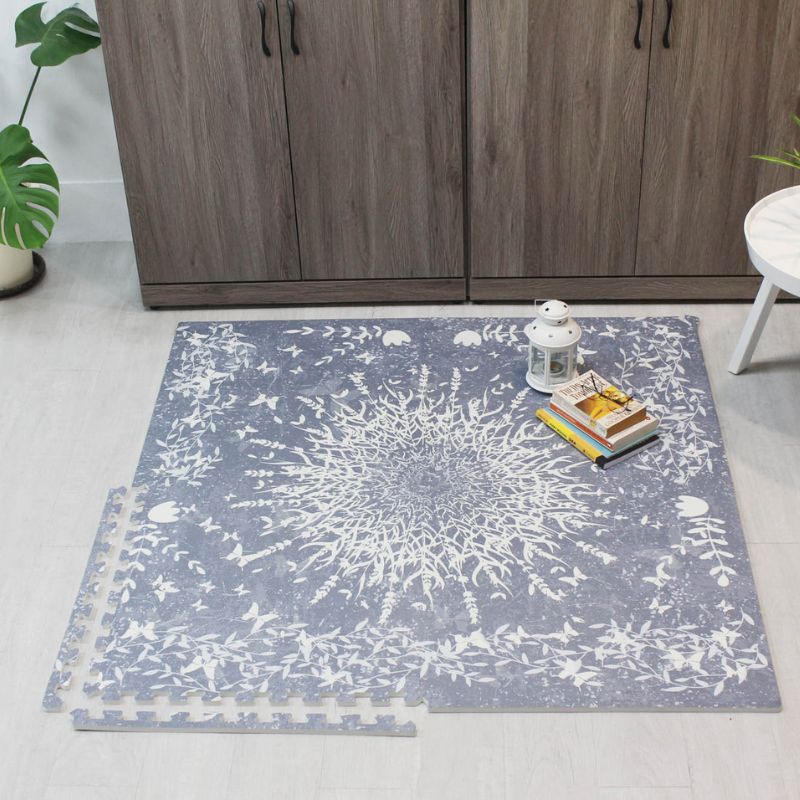 Spring Flowers Pattern EVA Foam Flooring Mat For Home Decor