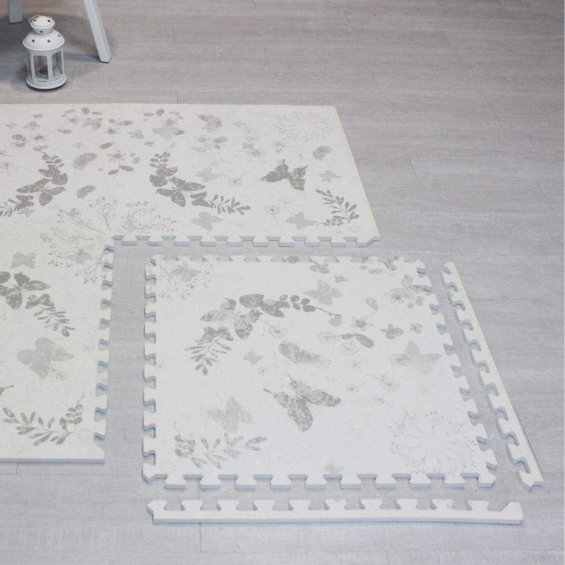 Butterflies Garden EVA Foam Printed Play Mats For Babies