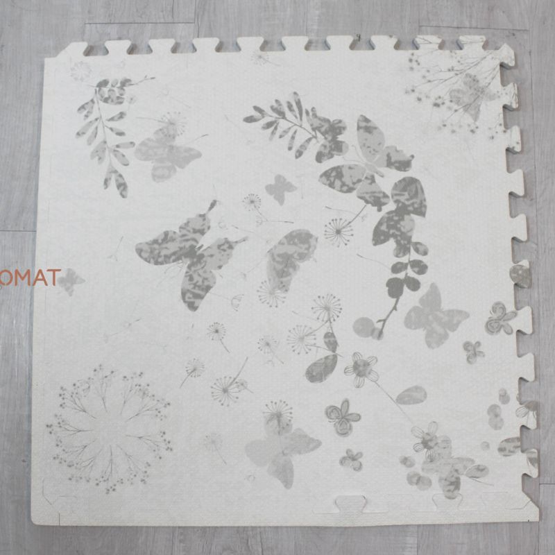 Butterflies Garden EVA Foam Printed Play Mats For Babies