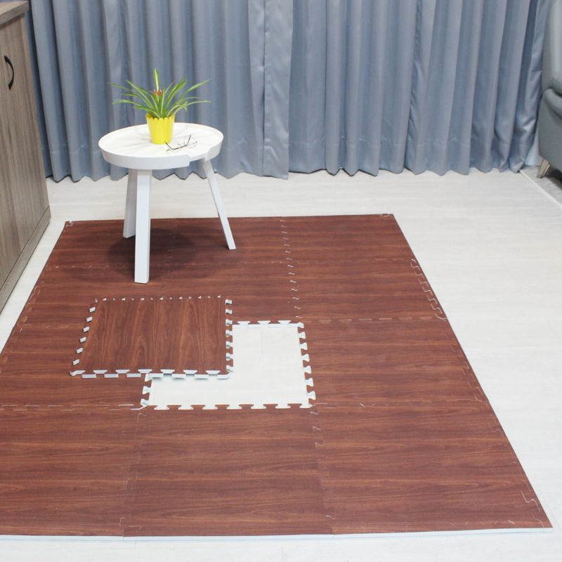 Mahogany Wood Grain Non-Toxic EVA Foam Floor Mat