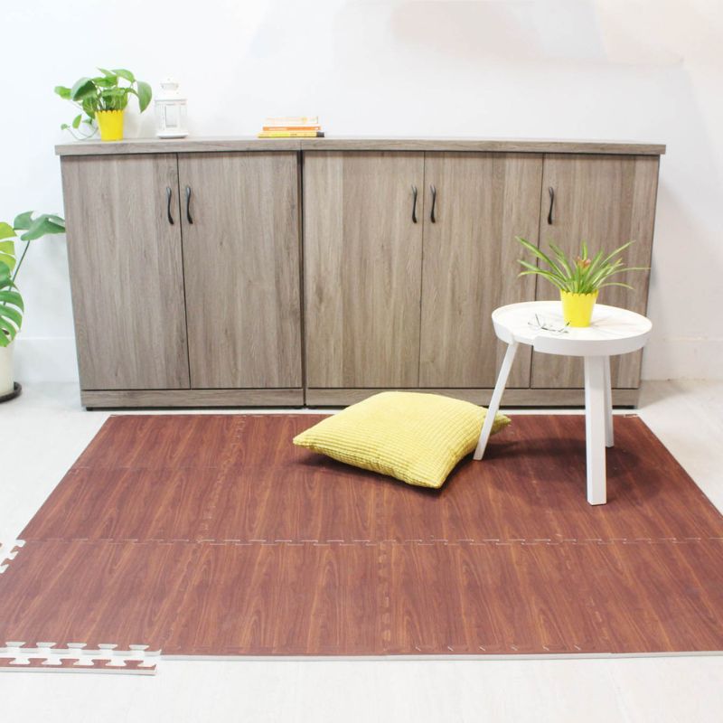 Mahogany Wood Grain Non-Toxic EVA Foam Floor Mat