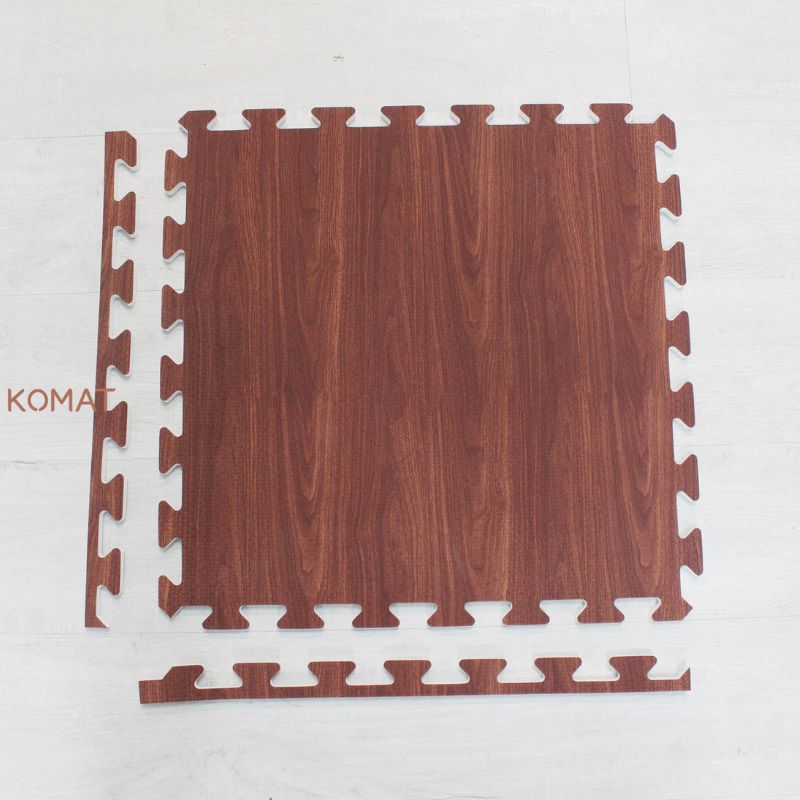 Mahogany Wood Grain Non-Toxic EVA Foam Floor Mat