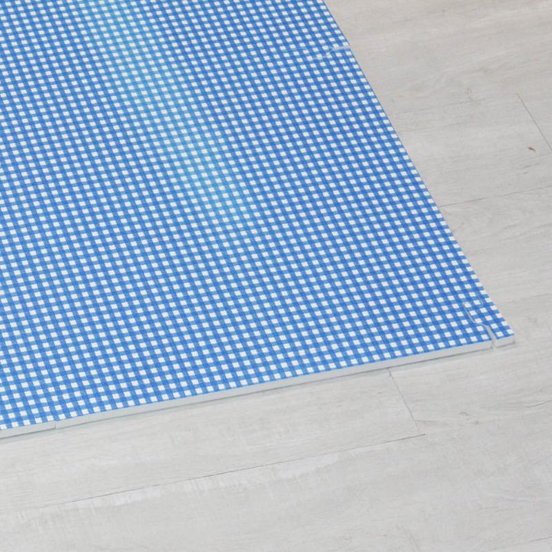 Seamless Coarse Blue Checkered Texrure Custom Design EVA Floor Puzzle Mat