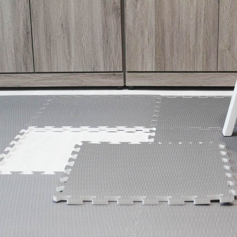Retro Canvas Texture Puzzle Exercise EVA Foam Interlocking Mat