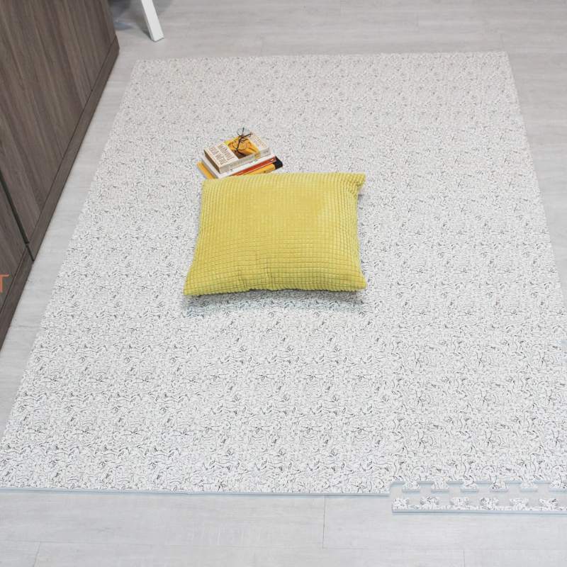 Retro White Memphis Interlocking EVA Foam Puzzle Floor Play Mats