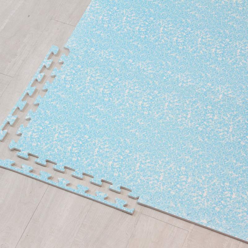 Retro Blue Memphis Pattern Soft Interlocking Waterproof Play Mat