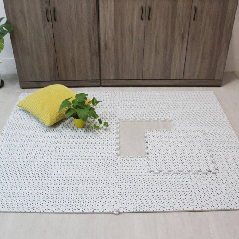 Cute Polka Dot Pattern EVA Soft Foam Foot Mat For Home