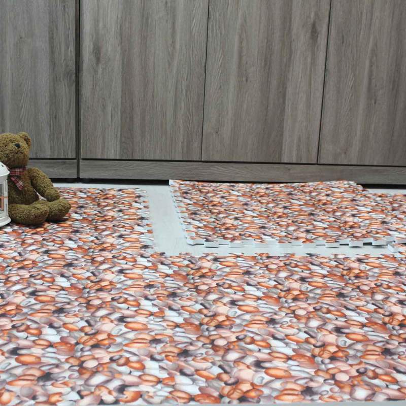 Crazy Circles Seamless Pattern Plastic Designer Floor Mats For Home