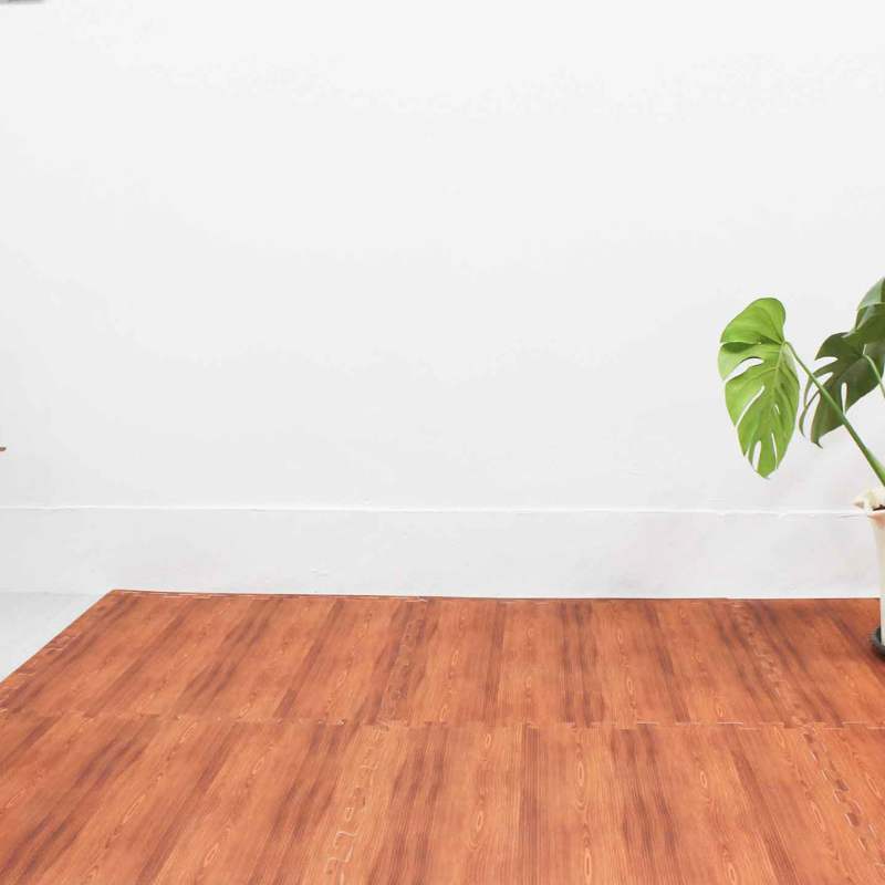 Pitch Pine Look EVA Foam Wooden Grain Floor Tile Mat