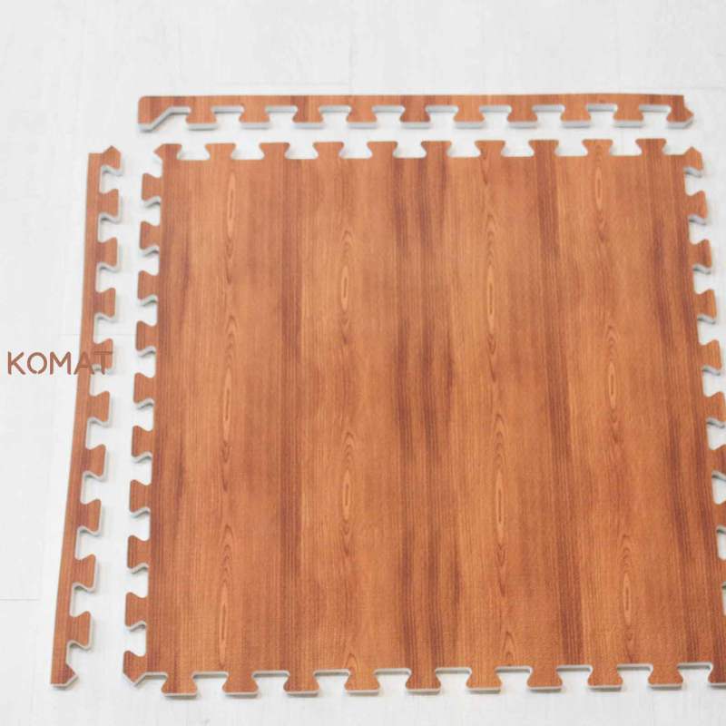 Pitch Pine Look EVA Foam Wooden Grain Floor Tile Mat