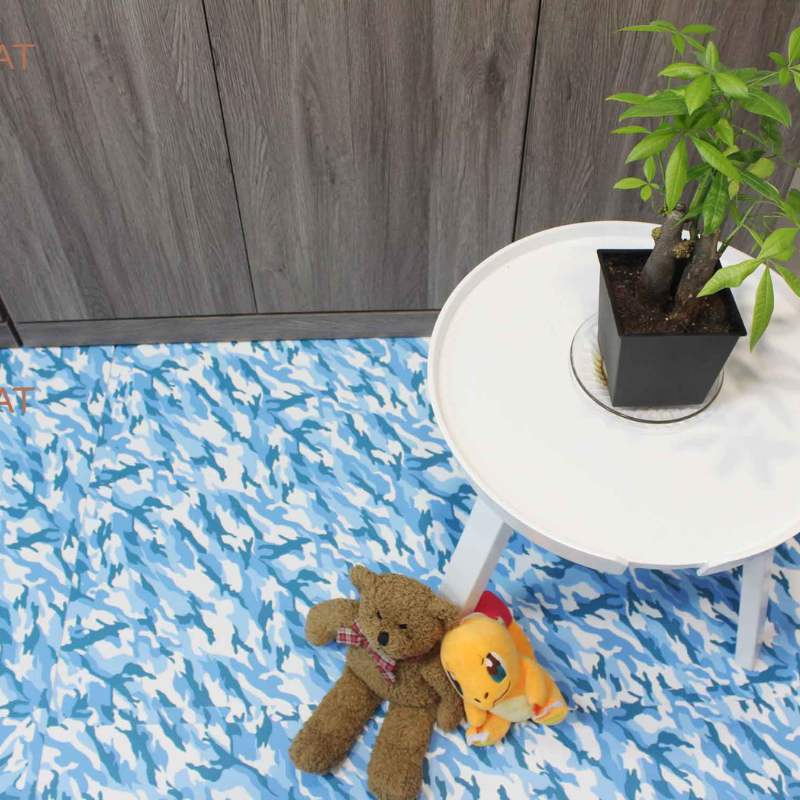 Japanese Wave Seamless Pattern Non-Toxic EVA Plastic Floor Tile