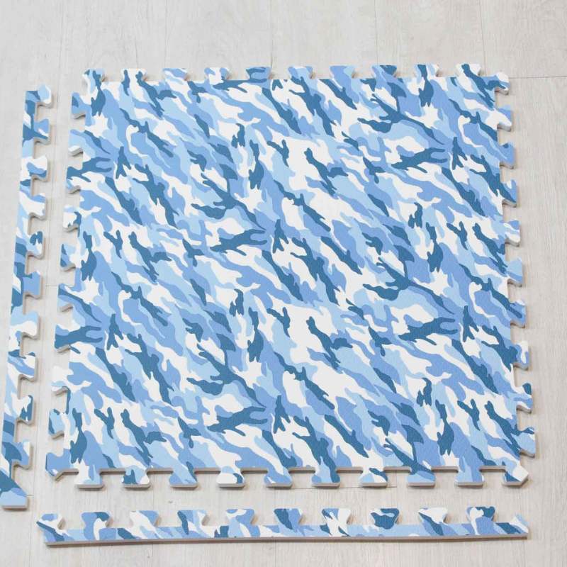 Japanese Wave Seamless Pattern Non-Toxic EVA Plastic Floor Tile
