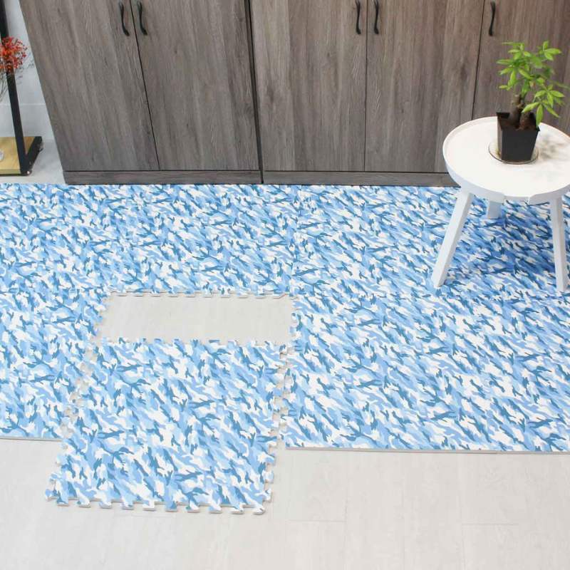 Japanese Wave Seamless Pattern Non-Toxic EVA Plastic Floor Tile