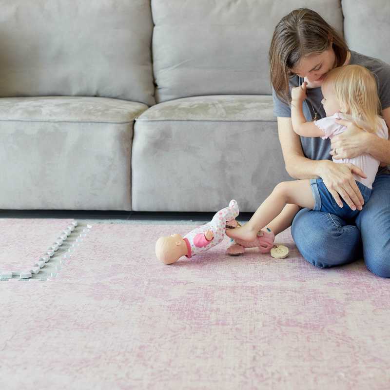 Vintage Rug Inspired Design Non-Toxic EVA Foam Play Mat