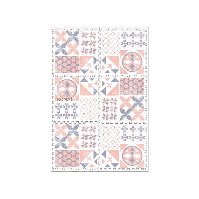 Moroccan Geometric Pattern Non-Toxic EVA Foam Puzzle Floor Mat