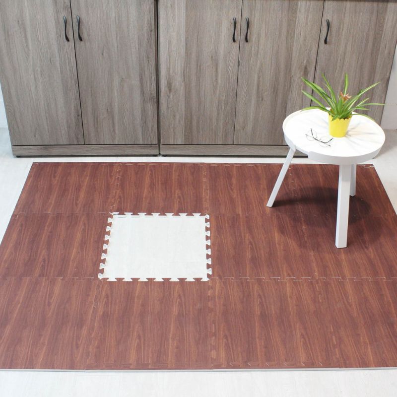 Mahogany Wood Grain Non-Toxic EVA Foam Floor Mat