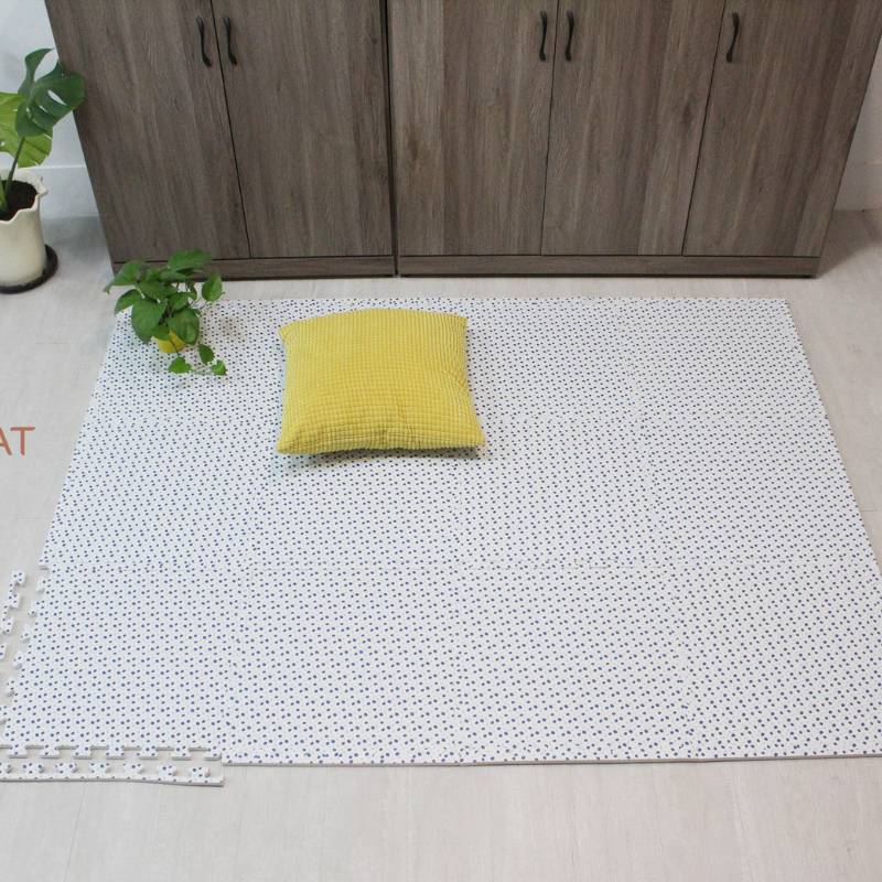 Cute Polka Dot Pattern EVA Soft Foam Foot Mat For Home