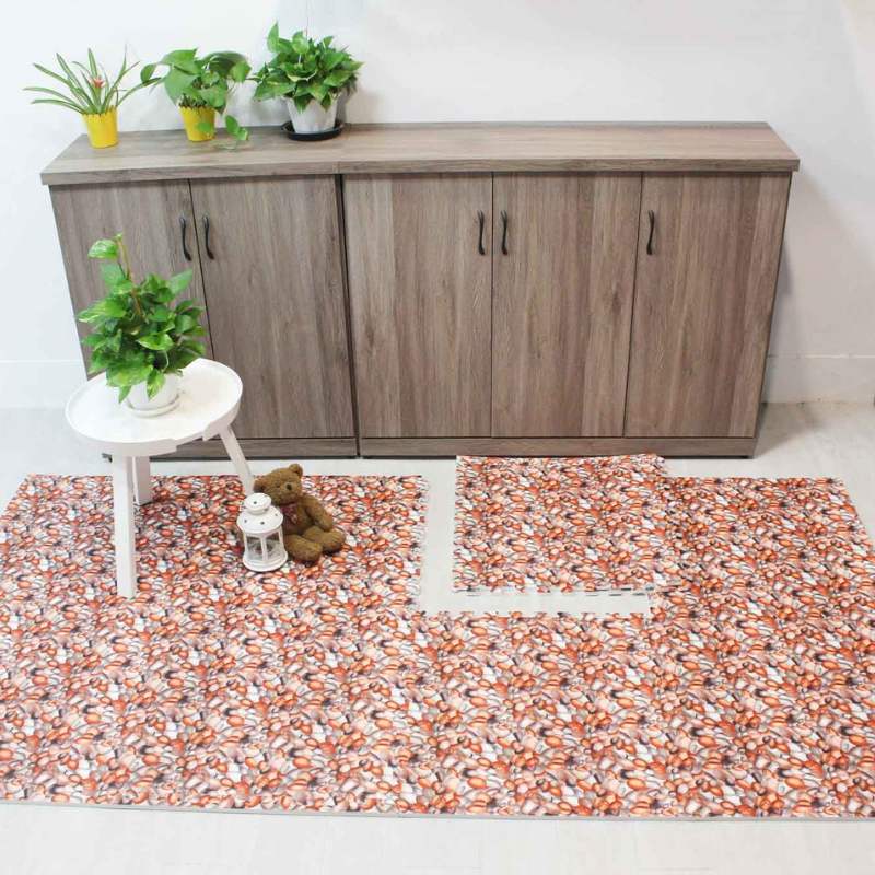 Crazy Circles Seamless Pattern Plastic Designer Floor Mats For Home