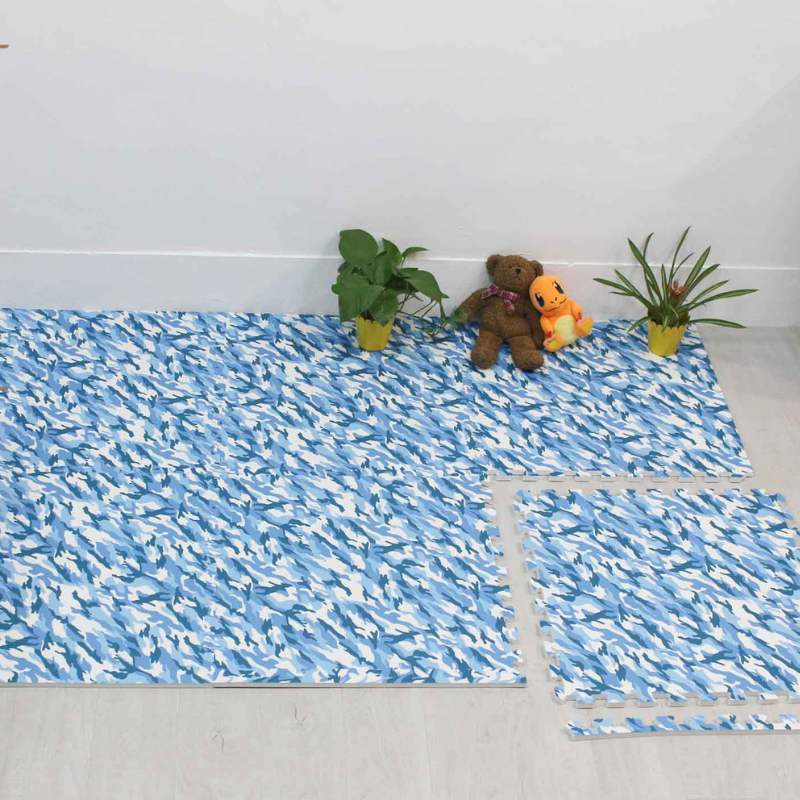 Japanese Wave Seamless Pattern Non-Toxic EVA Plastic Floor Tile